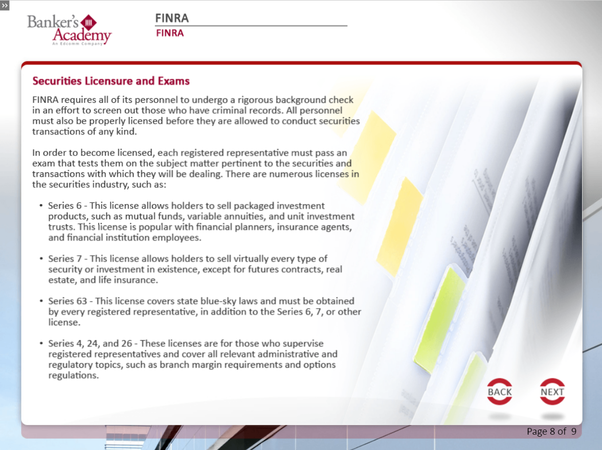 FINRA - eBSI Export Academy