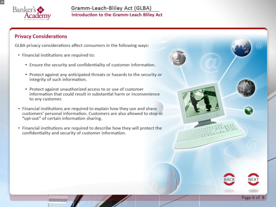 Gramm Leach Bliley Act - eBSI Export Academy