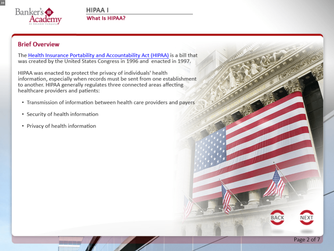 HIPAA I - eBSI Export Academy