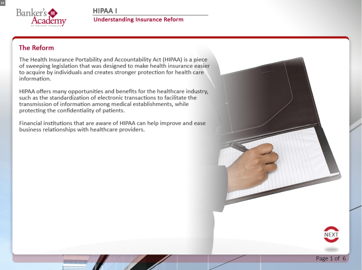 HIPAA I - eBSI Export Academy