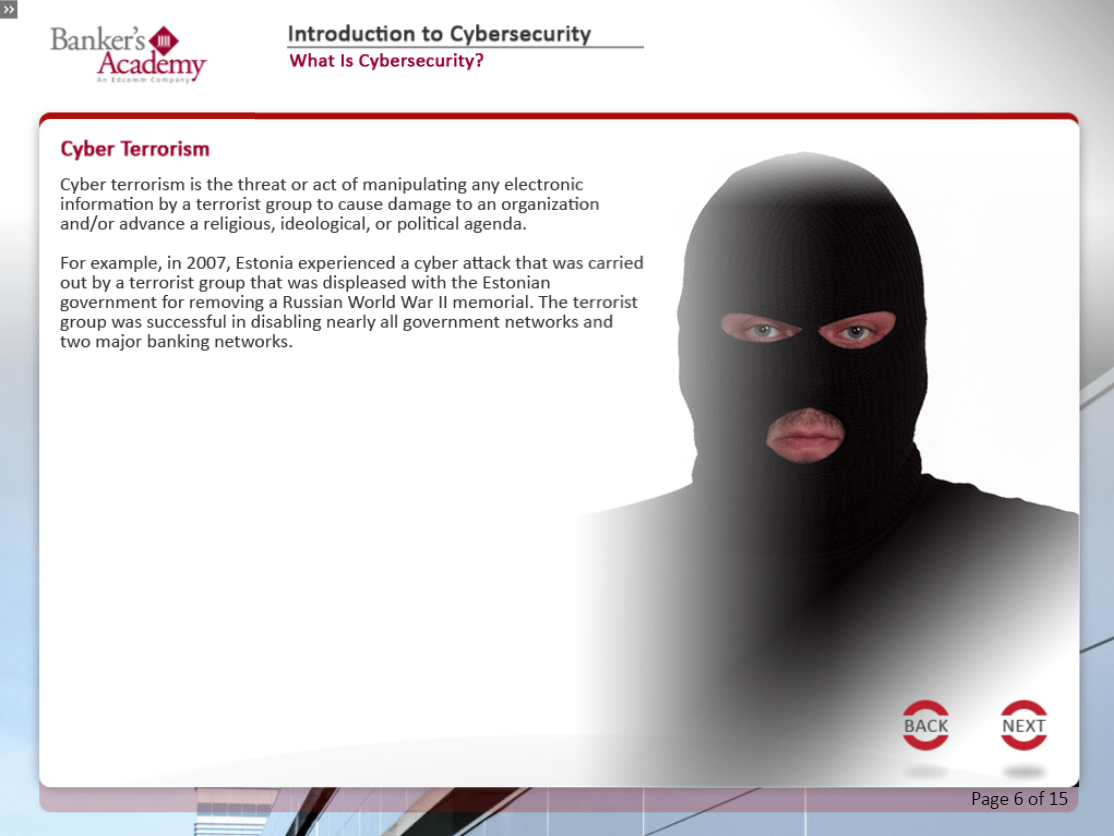 Introduction to Cybersecurity - eBSI Export Academy