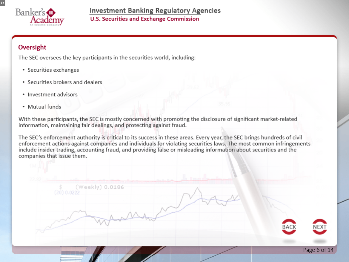Investment Banking Regulatory Agencies - eBSI Export Academy