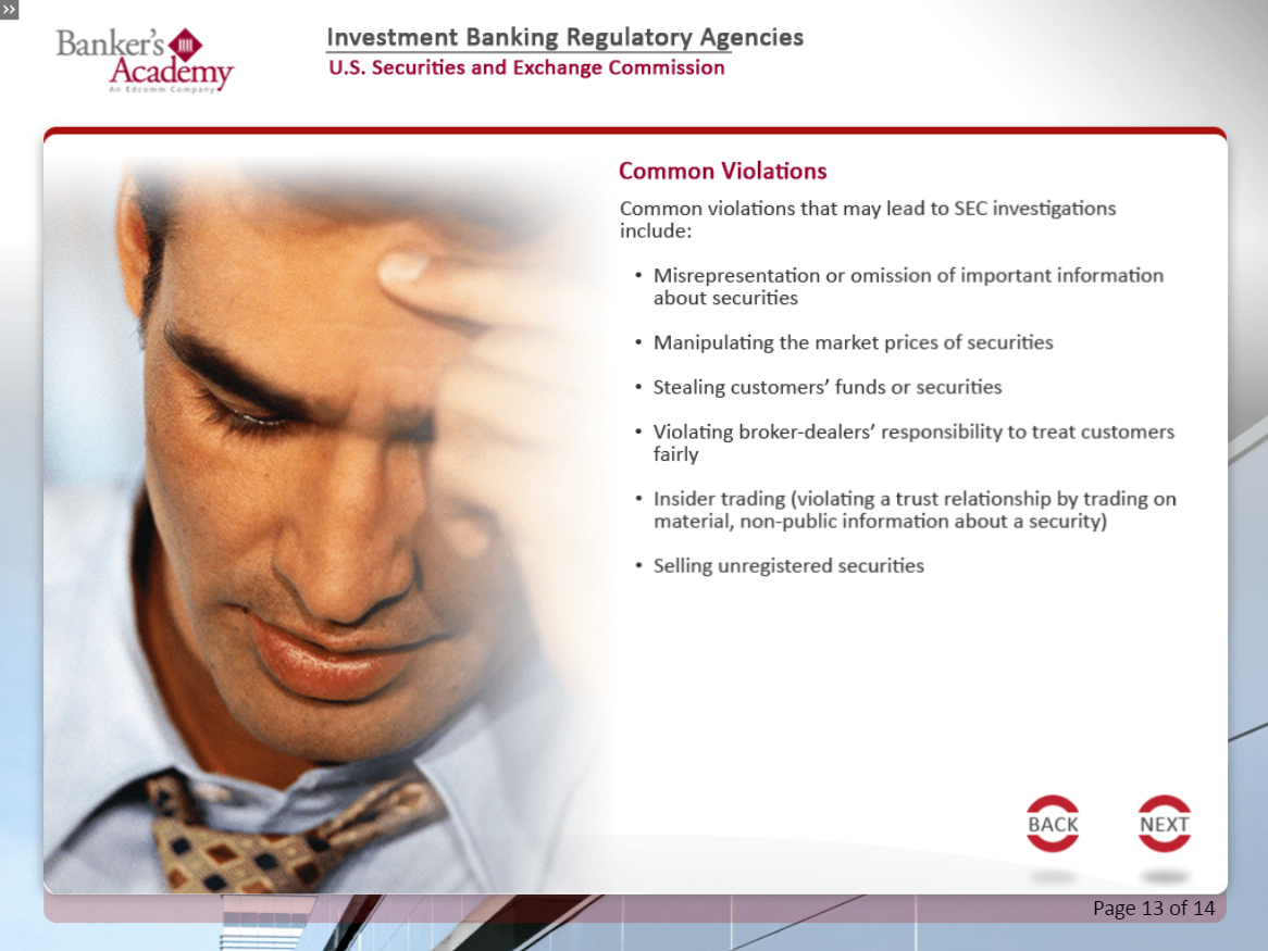 Investment Banking Regulatory Agencies - eBSI Export Academy