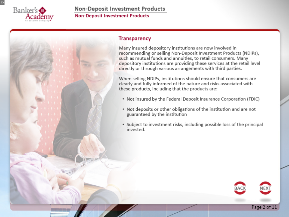 Non Deposit Investment Products - eBSI Export Academy