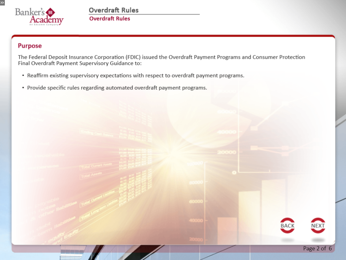 Overdraft Rules - eBSI Export Academy