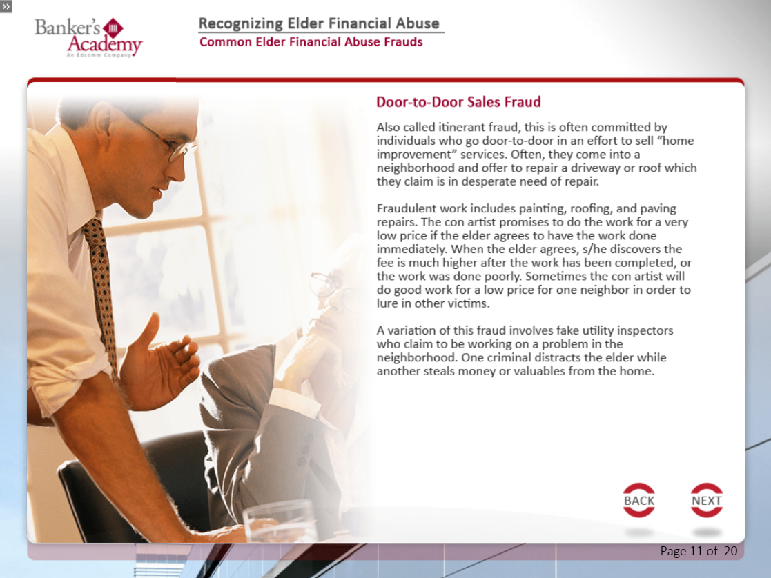 Recognizing Elder Financial Abuse - eBSI Export Academy