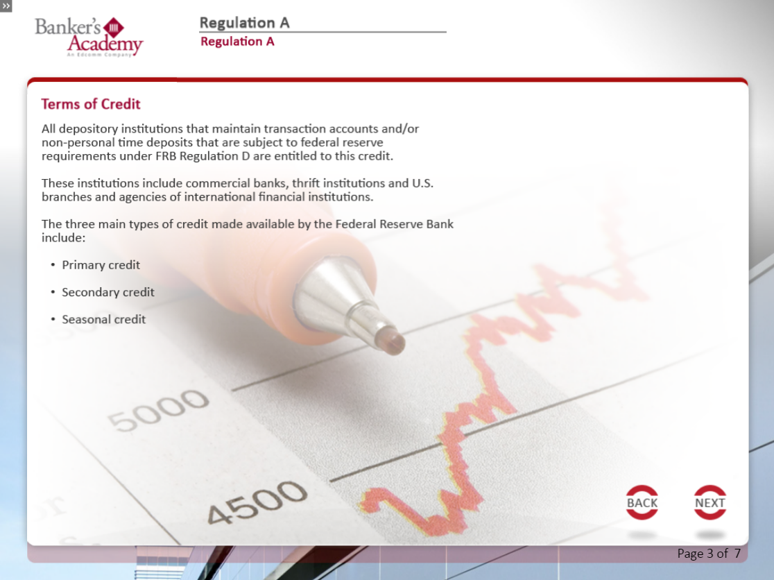 Regulation A: Extension of Credit by FRBs - eBSI Export Academy