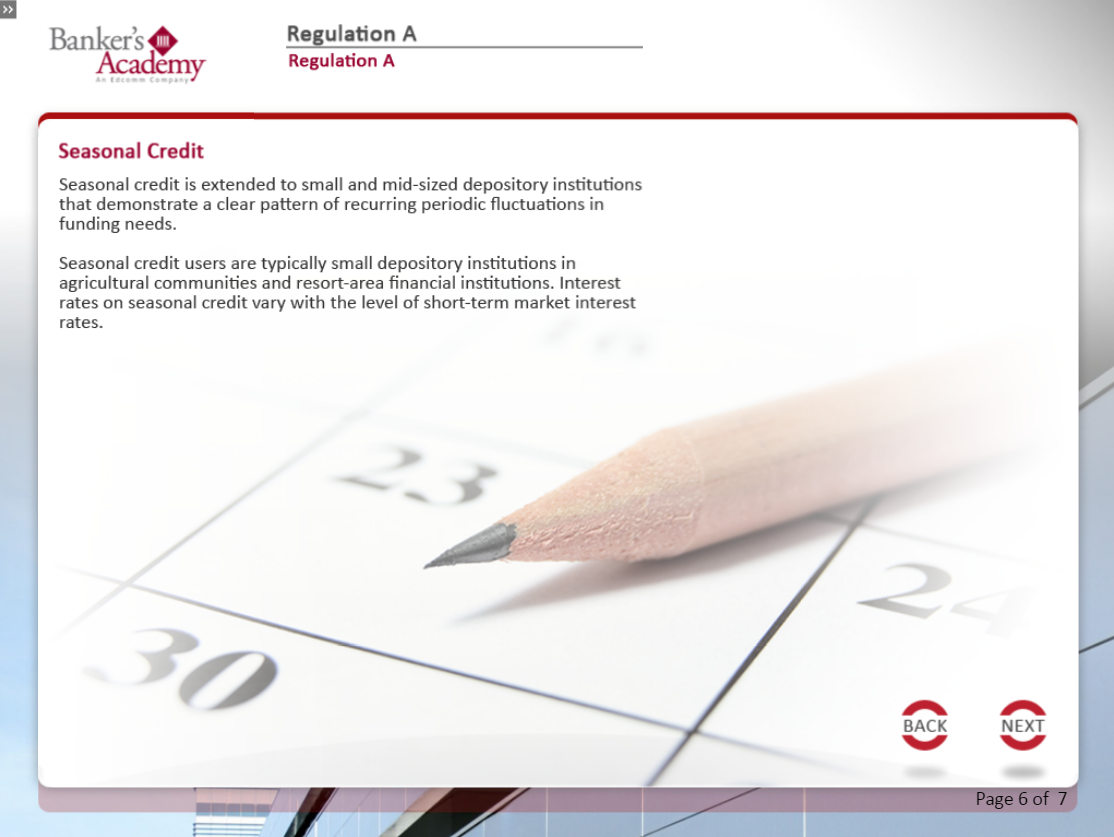 Regulation A: Extension of Credit by FRBs - eBSI Export Academy