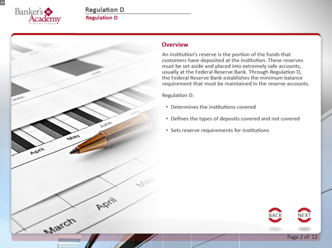 Regulation D: Reserve Requirements - eBSI Export Academy