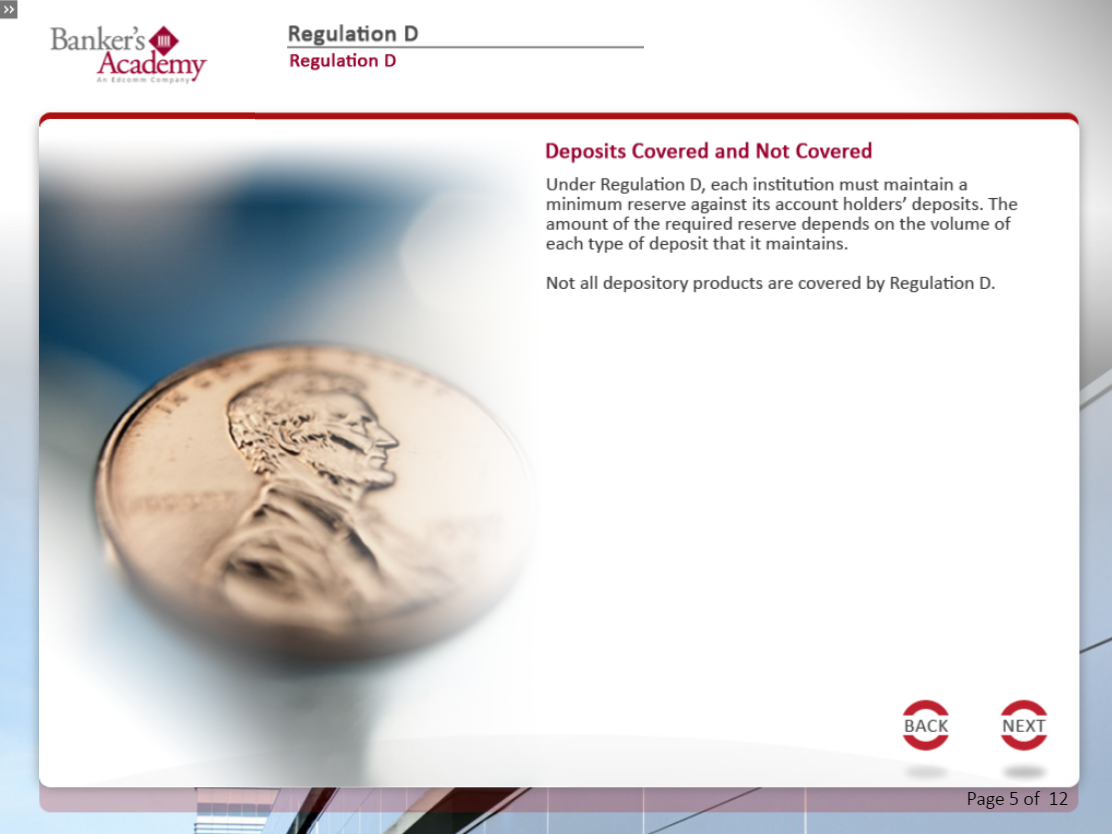 Regulation D: Reserve Requirements - eBSI Export Academy