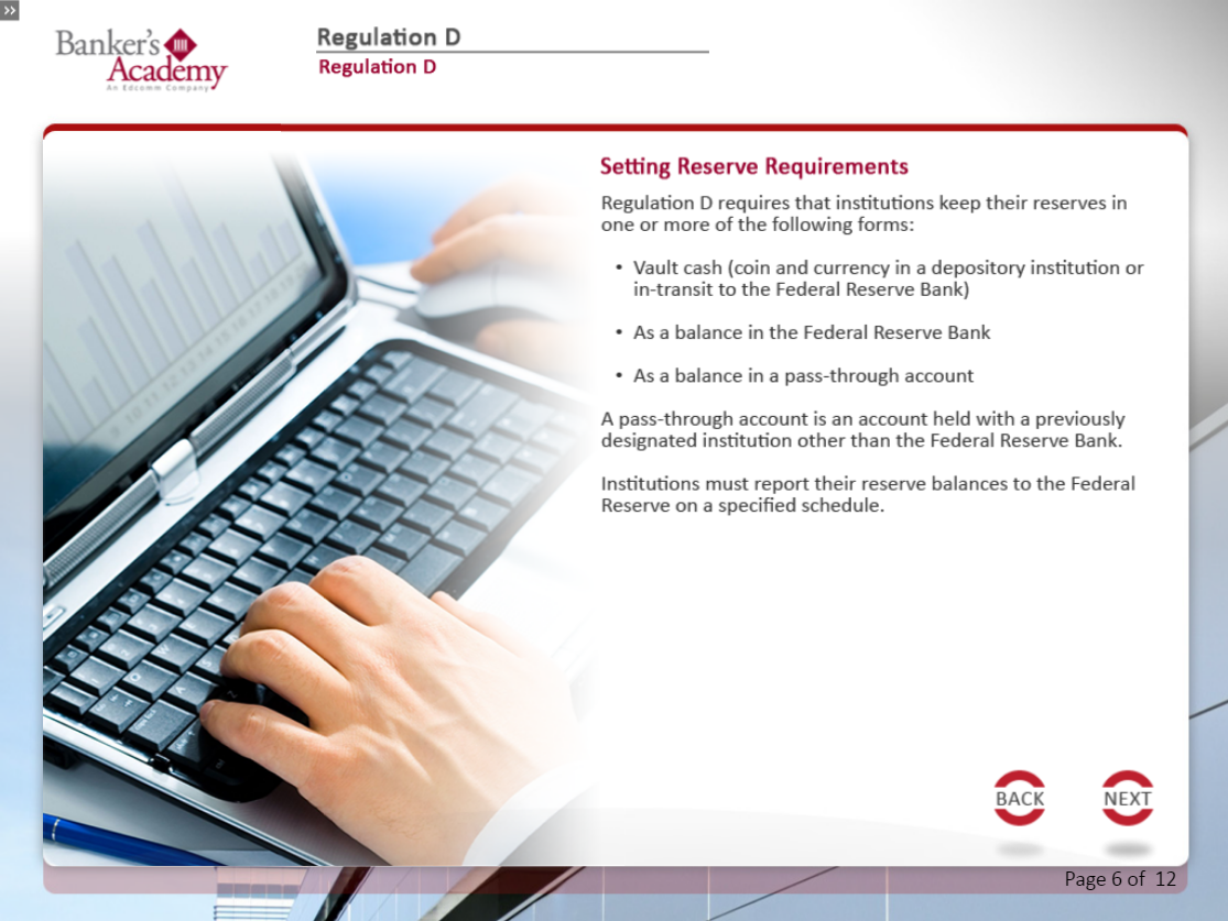 Regulation D: Reserve Requirements - eBSI Export Academy