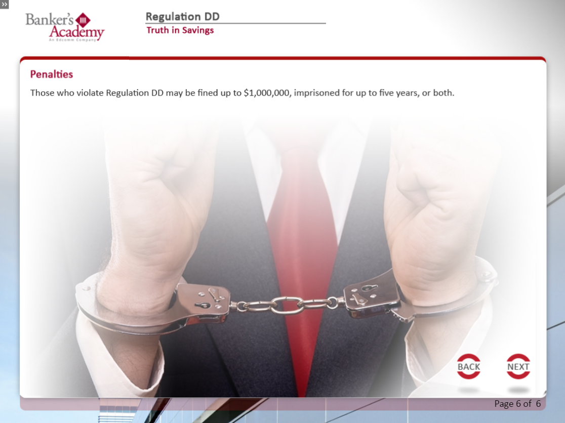 Regulation DD: Truth in Savings Act - eBSI Export Academy