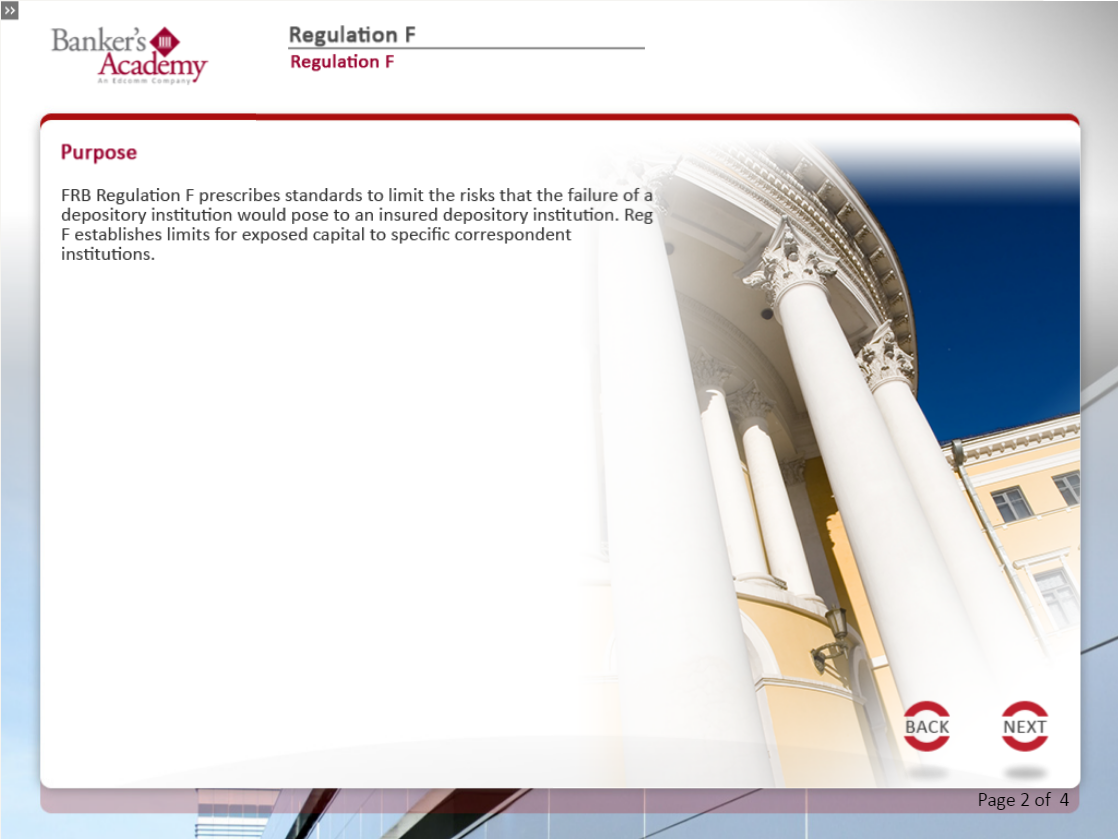 Regulation F: Interbank Liabilities - eBSI Export Academy