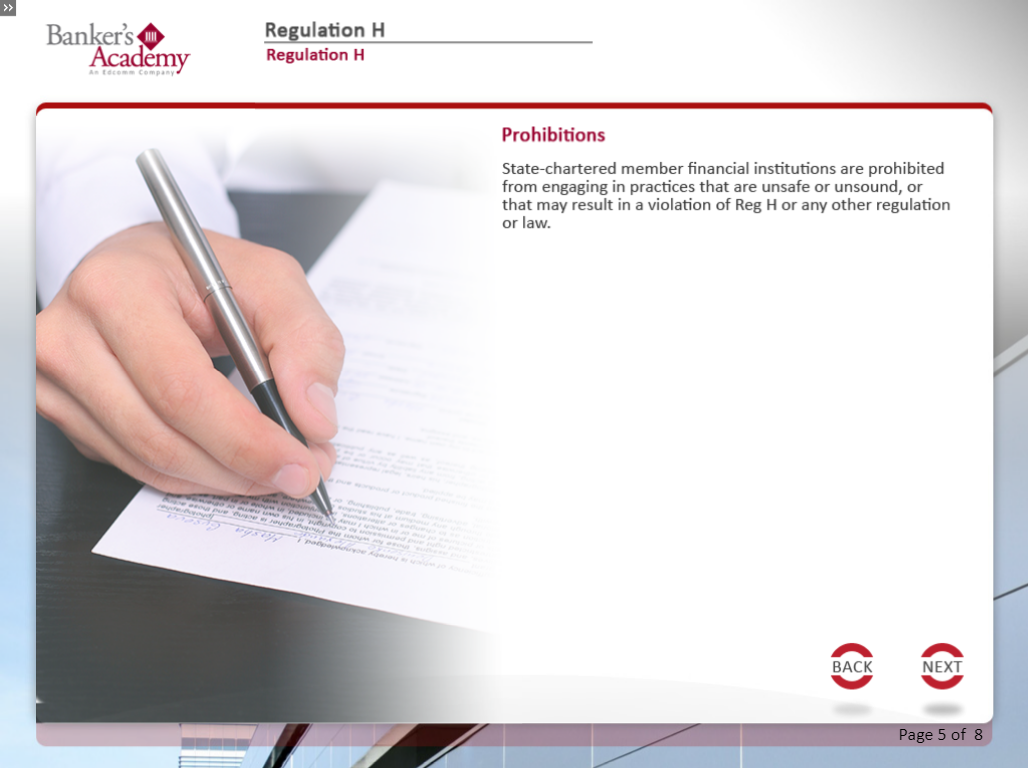 Regulation H: Membership of State Banking Institutions in Federal Reserve System - eBSI Export Academy