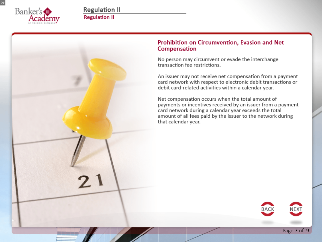 Regulation II: Debit Card, Interchange Fees and Routing - eBSI Export Academy