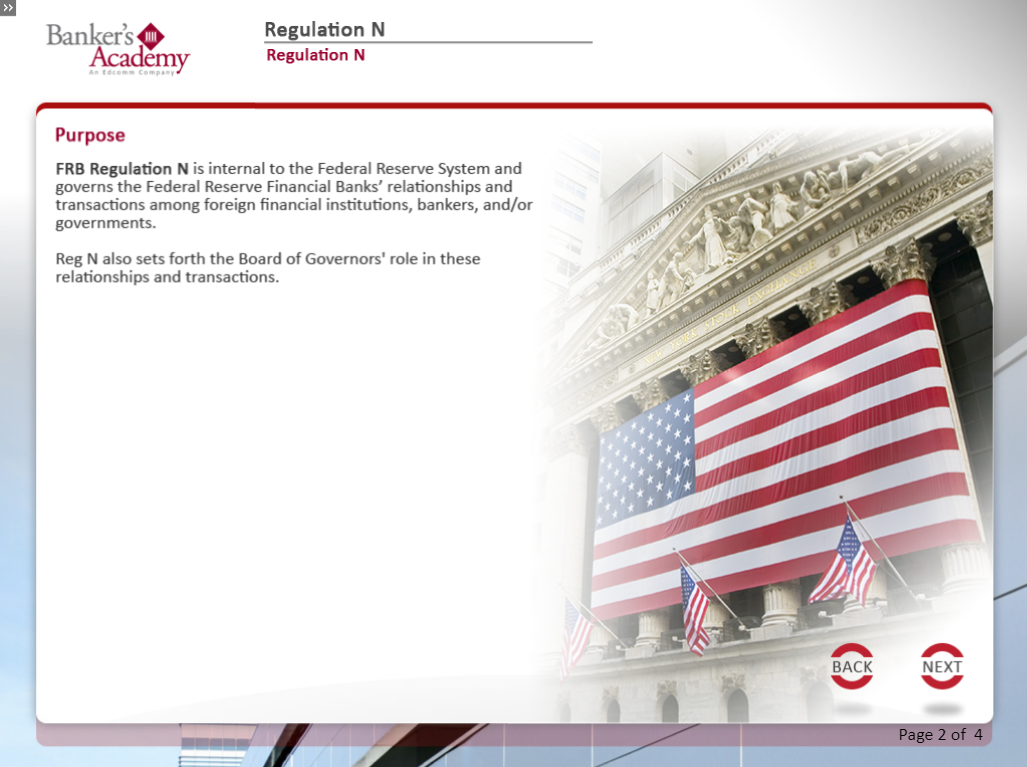 Regulation N: Relationships with Foreign Banks and Branches - eBSI Export Academy