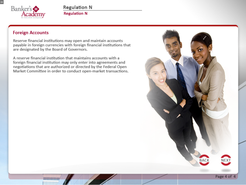 Regulation N: Relationships with Foreign Banks and Branches - eBSI Export Academy