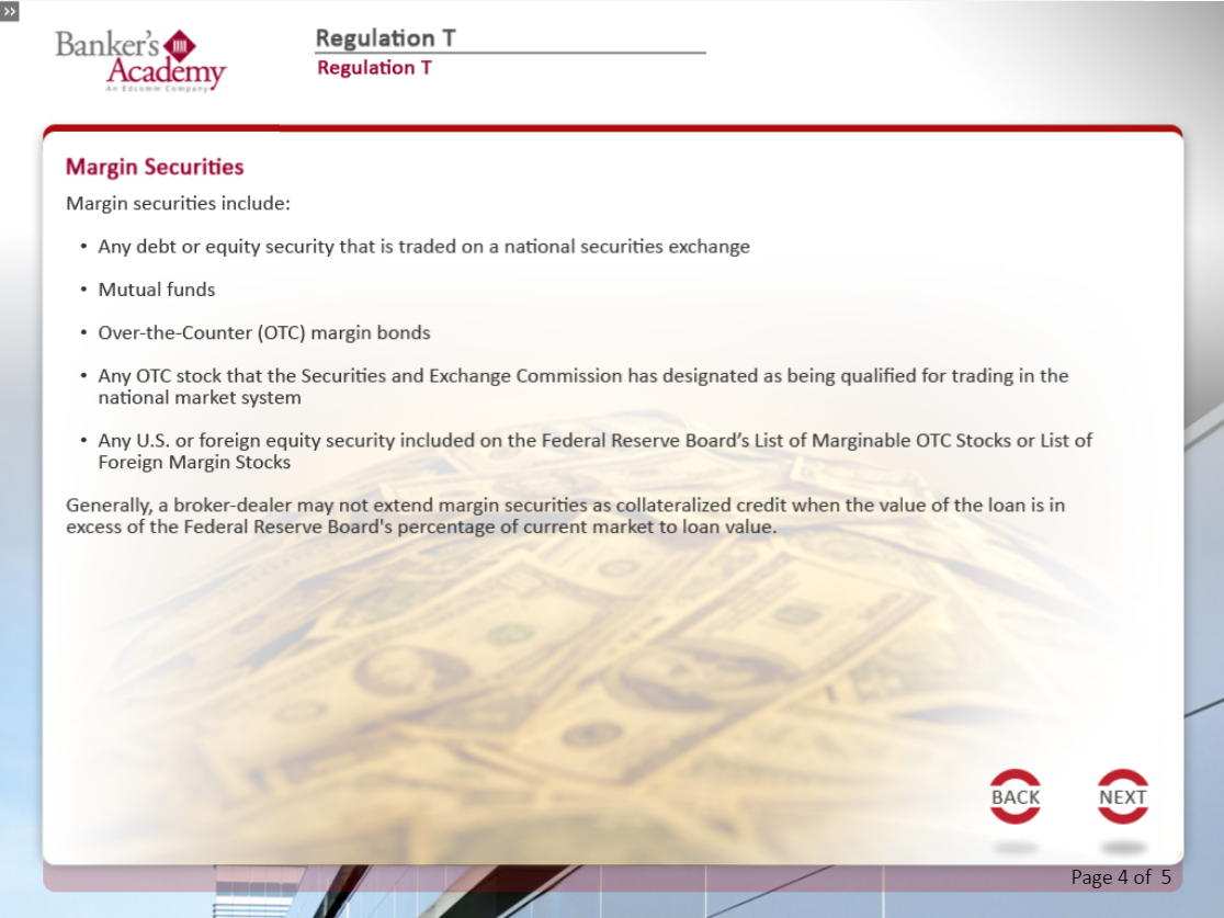 Regulation T: Credit by Brokers and Dealers - eBSI Export Academy