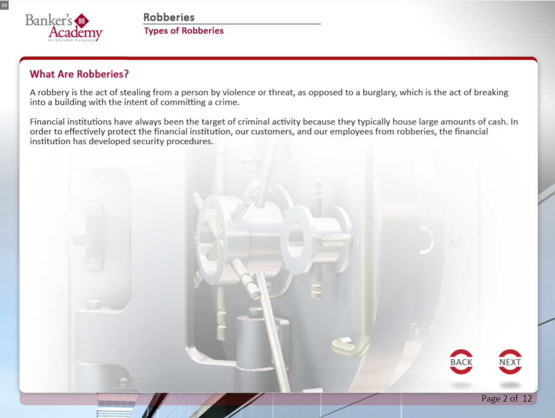 Robberies - eBSI Export Academy