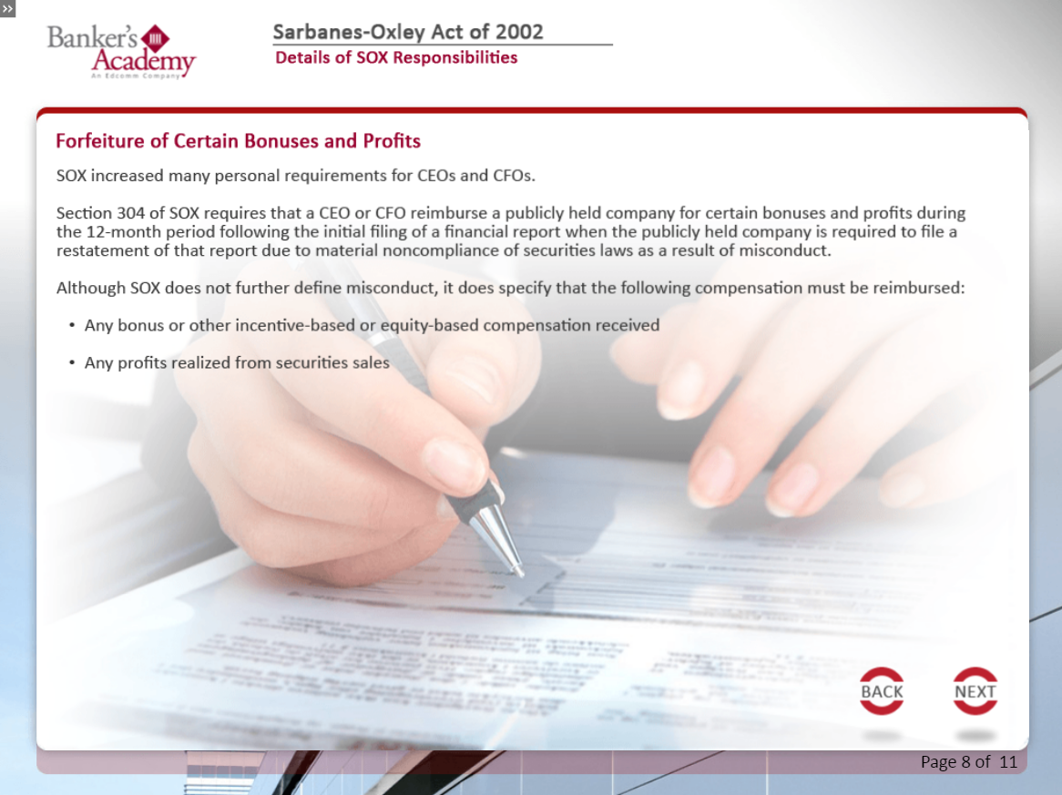 Sarbanes-Oxley Act - eBSI Export Academy
