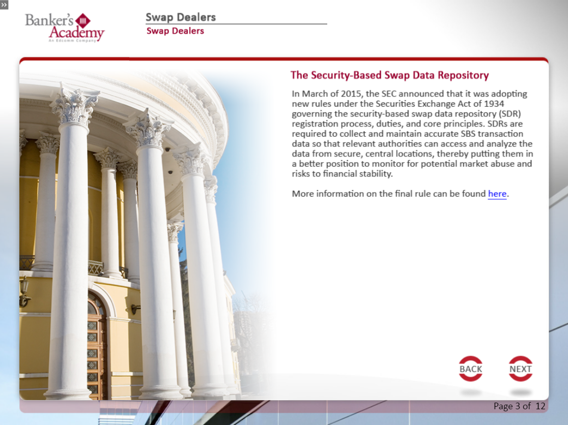 Swap Dealers - eBSI Export Academy