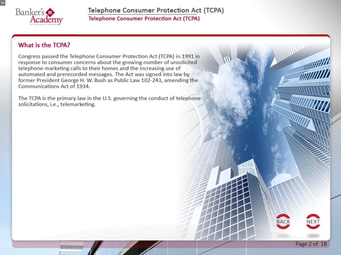 Telephone Consumer Protection Act TCPA - eBSI Export Academy