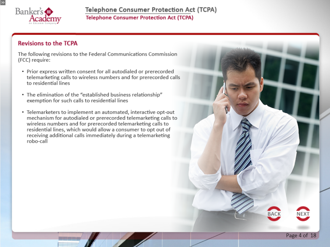 Telephone Consumer Protection Act TCPA - eBSI Export Academy