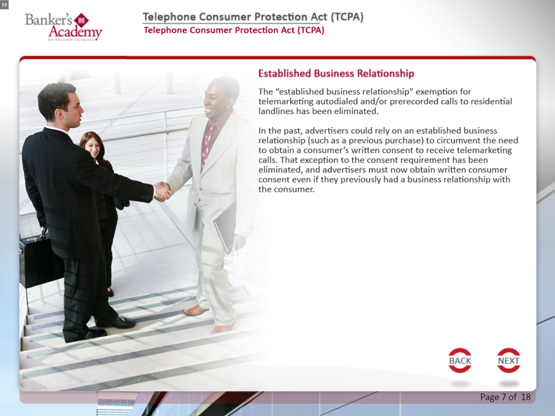 Telephone Consumer Protection Act TCPA - eBSI Export Academy