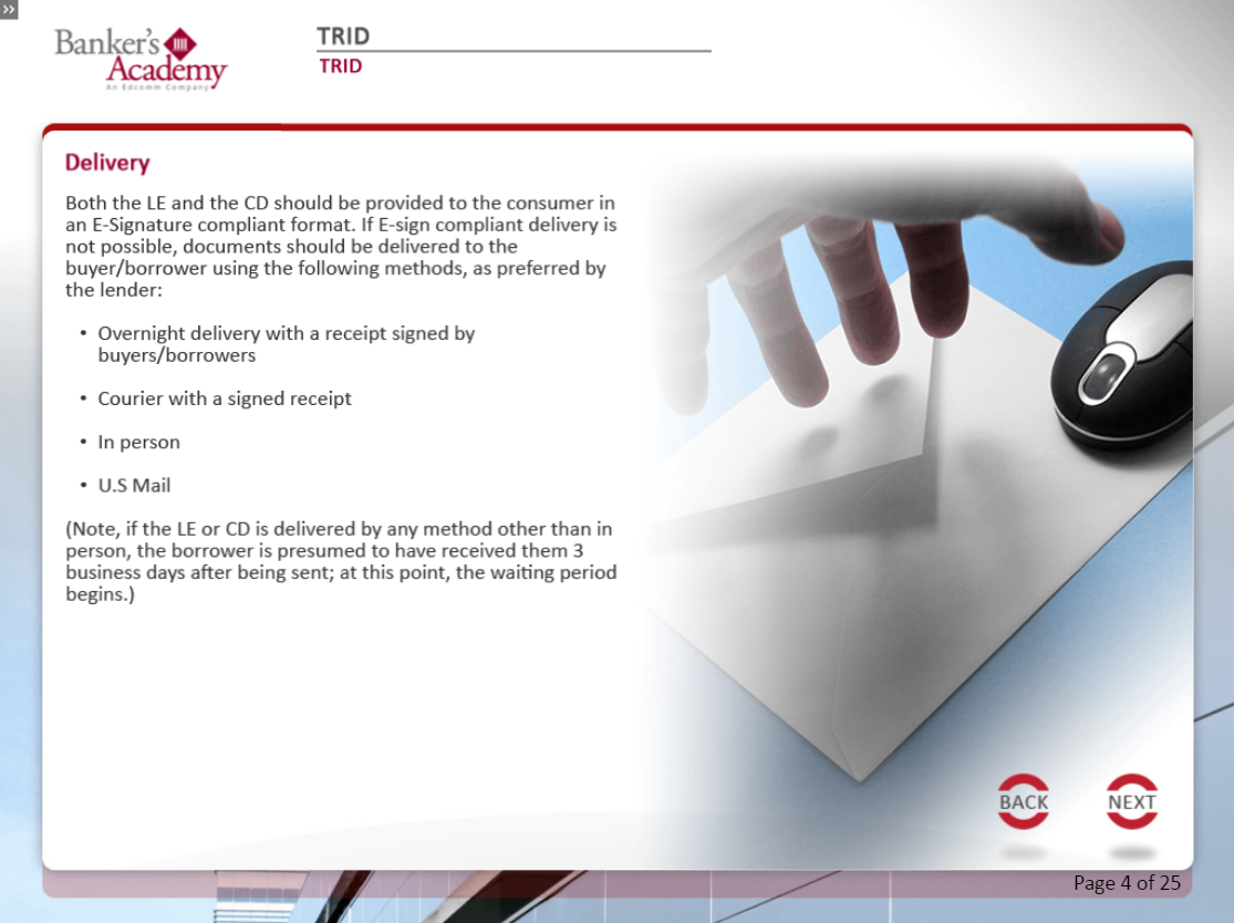 TILA-RESPA Integrated Disclosure (TRID) - eBSI Export Academy
