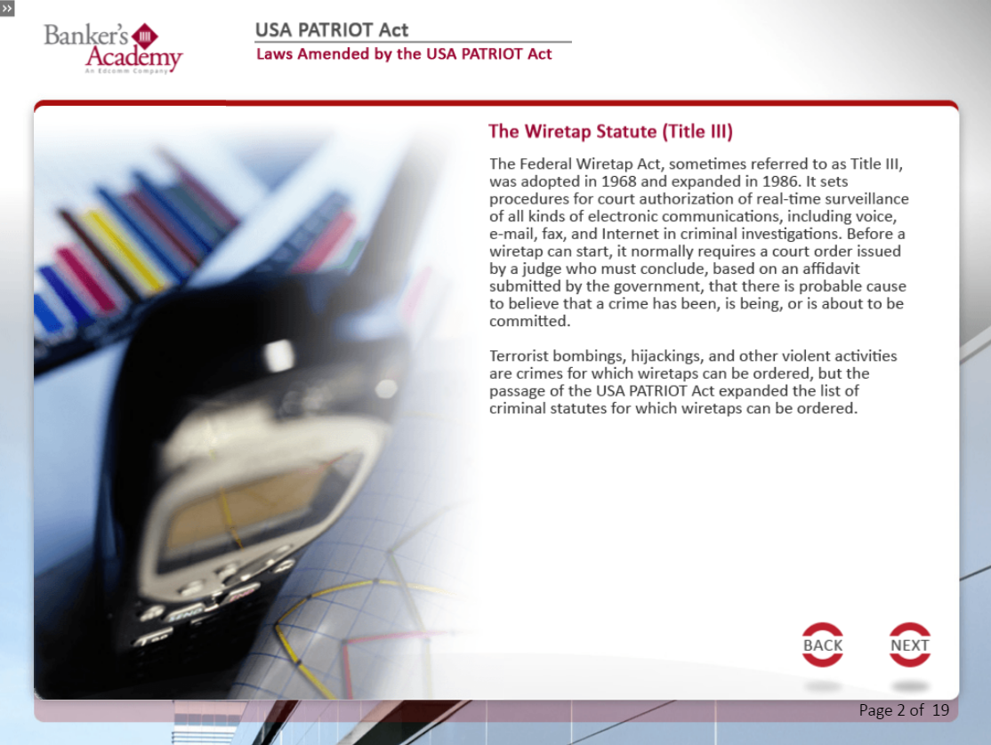 USA PATRIOT Act - eBSI Export Academy