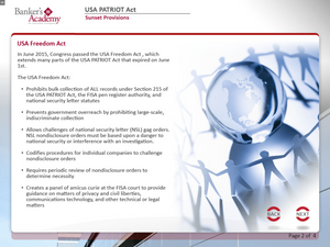 USA PATRIOT Act - eBSI Export Academy