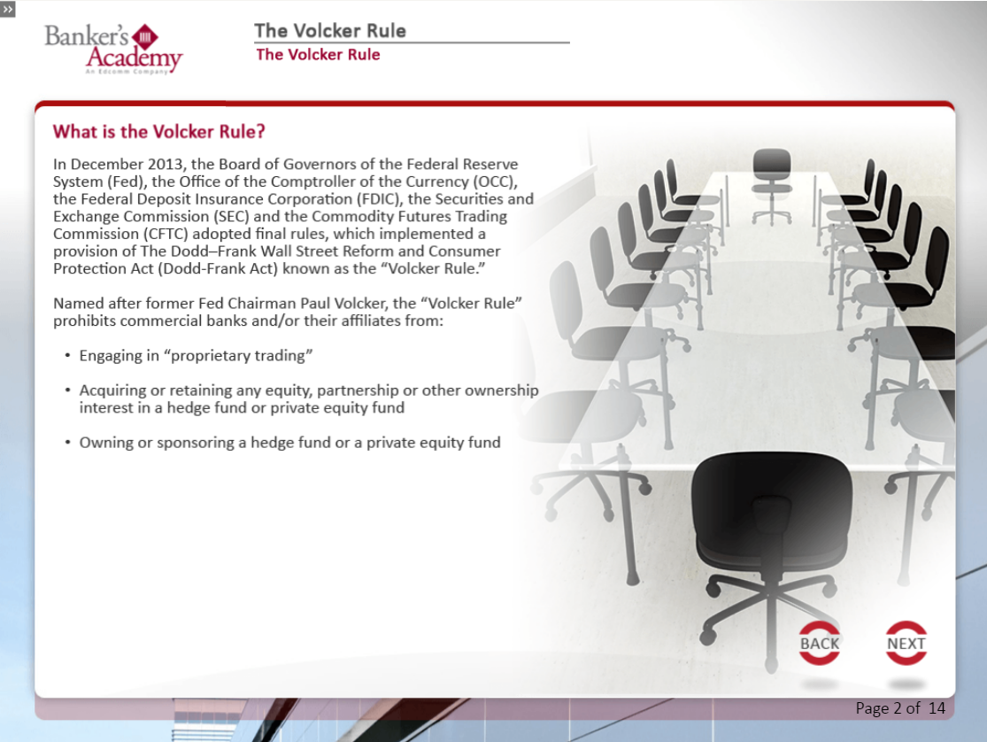 Volcker Rule - eBSI Export Academy