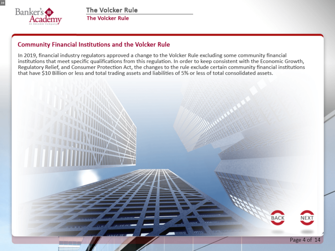 Volcker Rule - eBSI Export Academy