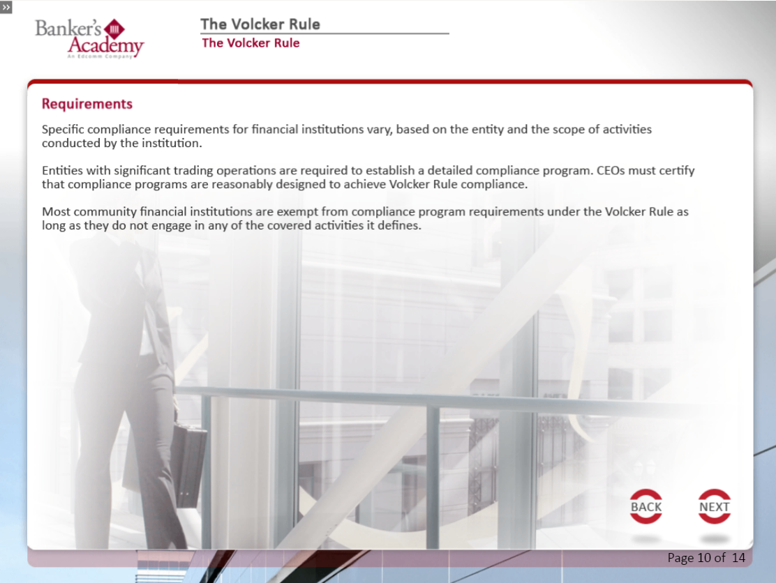 Volcker Rule - eBSI Export Academy