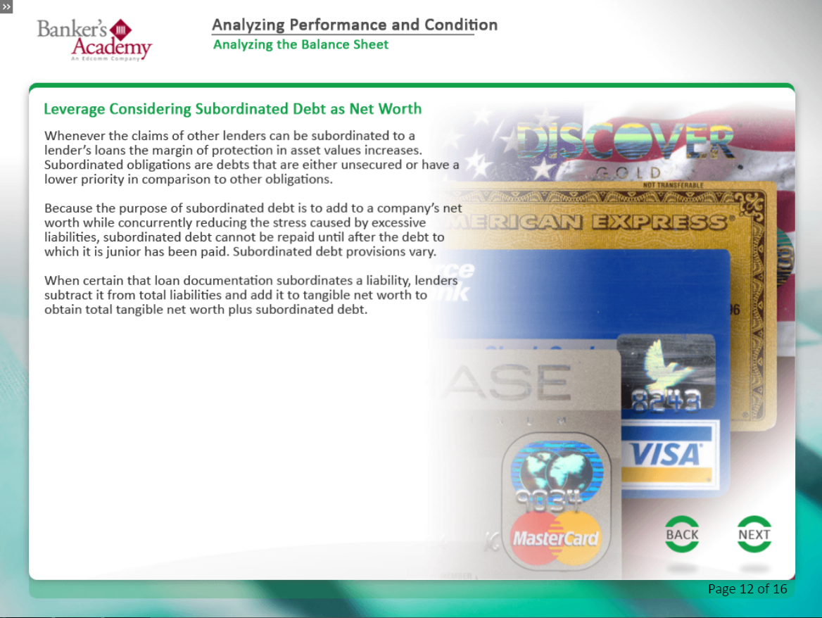 Analyzing Performance Condition - eBSI Export Academy