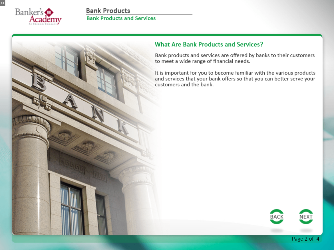 Bank Products - eBSI Export Academy