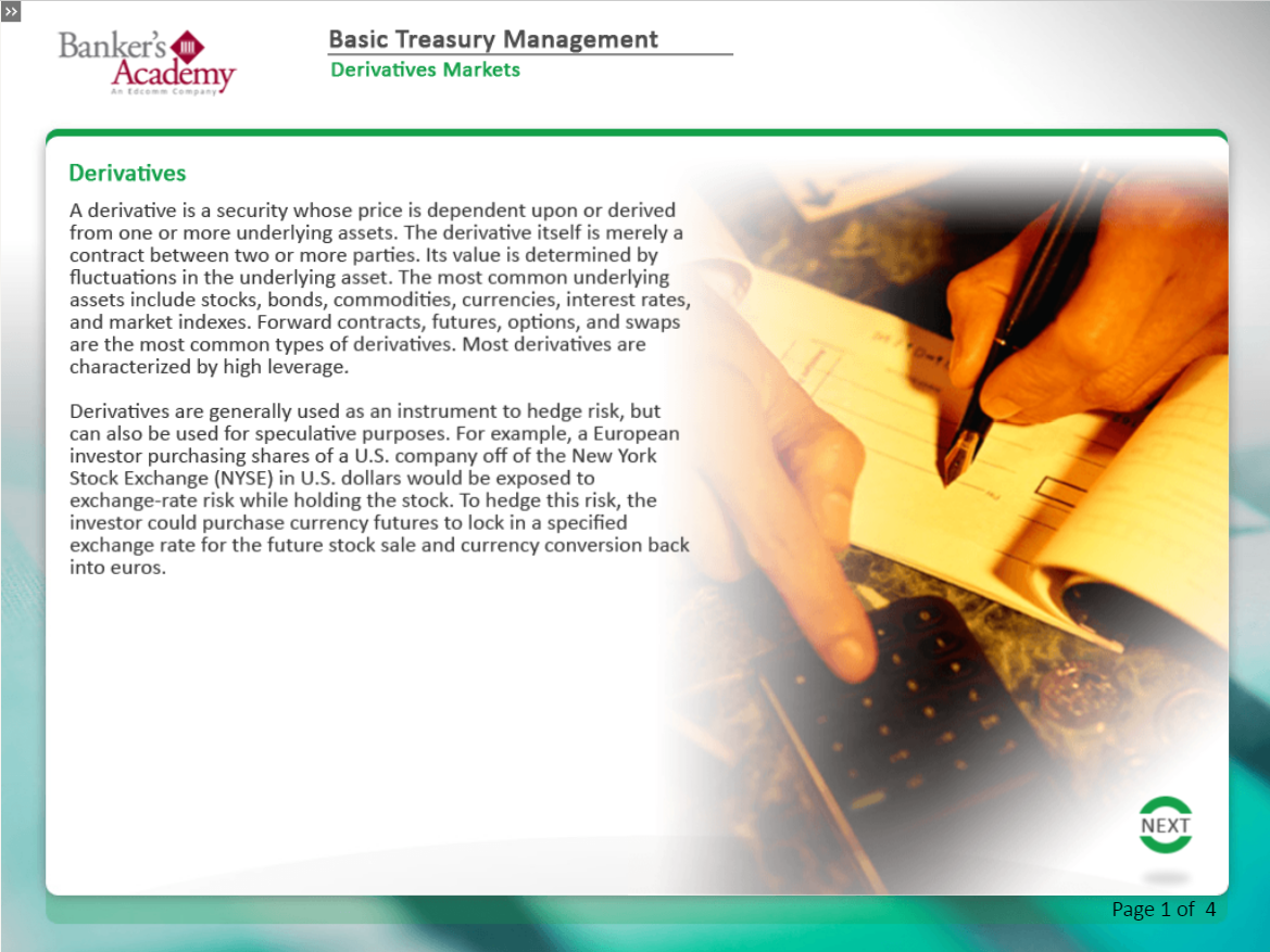 Basic Treasury Management - eBSI Export Academy