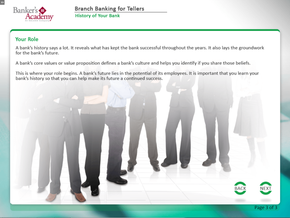 Branch Banking for Tellers - eBSI Export Academy