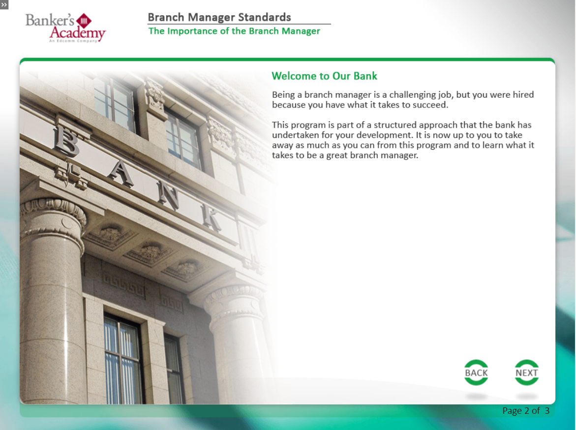 Branch Manager Standards - eBSI Export Academy