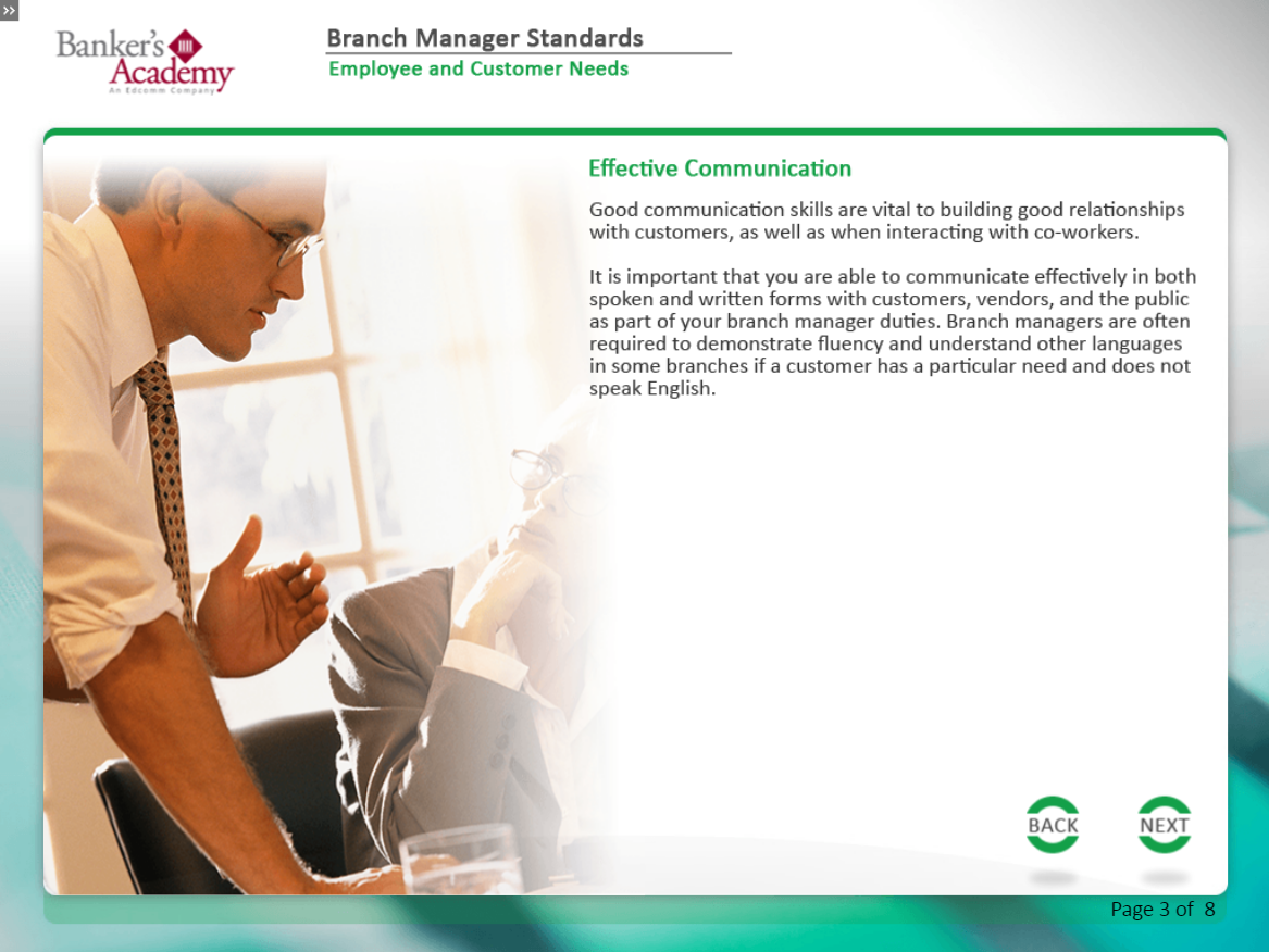 Branch Manager Standards - eBSI Export Academy