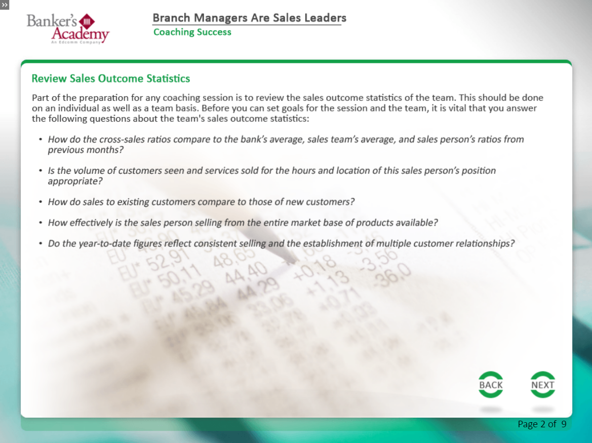 Branch Managers Are Sales Leaders - eBSI Export Academy