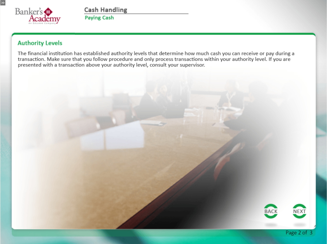 Cash Handling - eBSI Export Academy