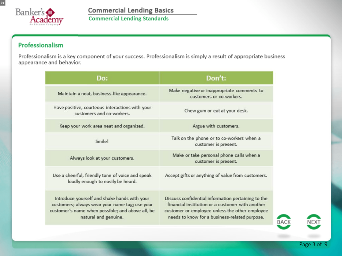 Commercial Lending Basics - eBSI Export Academy