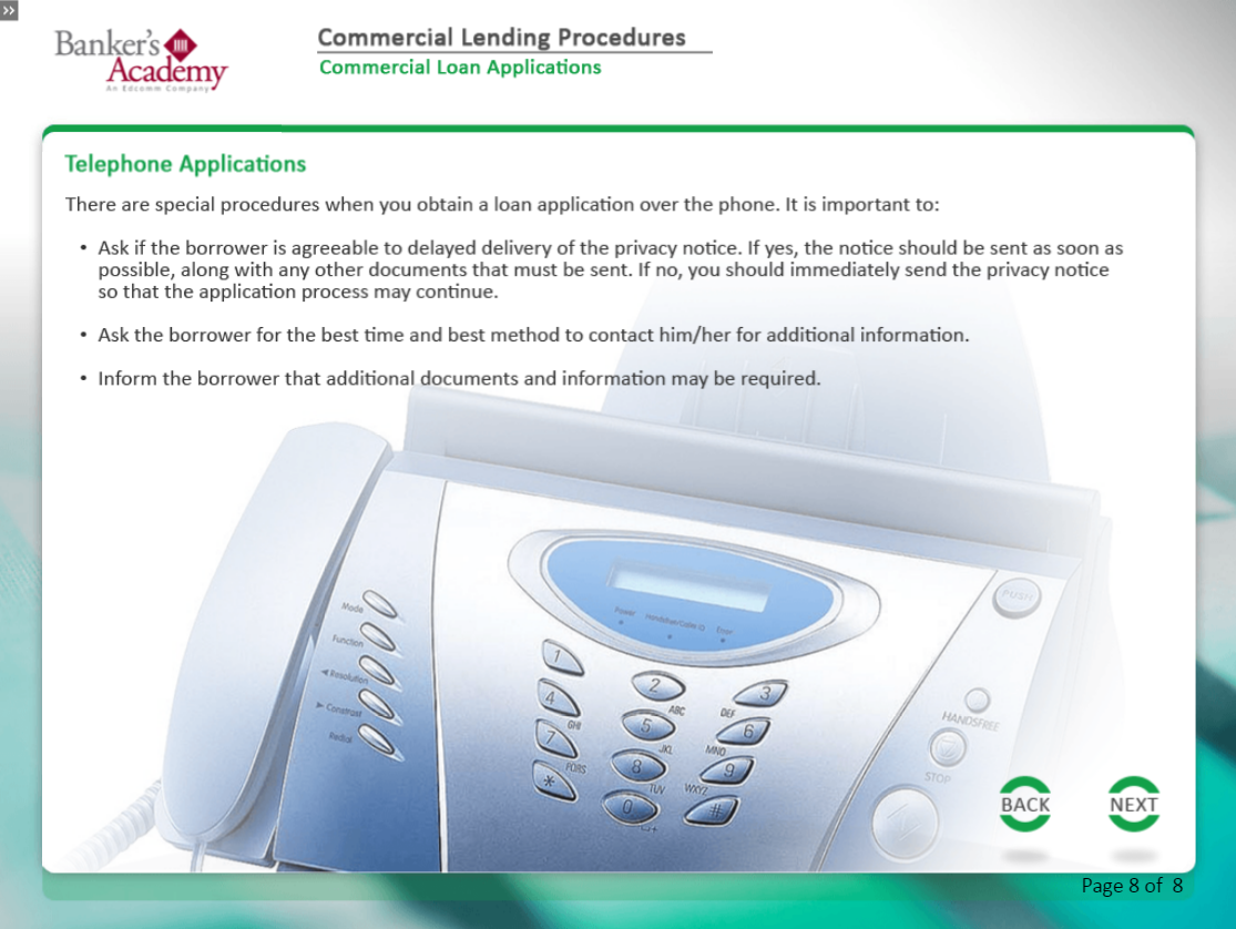 Commercial Lending Procedures - eBSI Export Academy