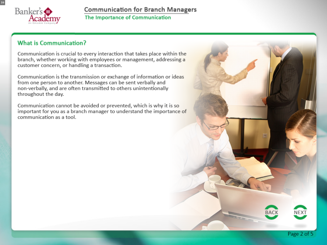 Communication for Branch Managers - eBSI Export Academy