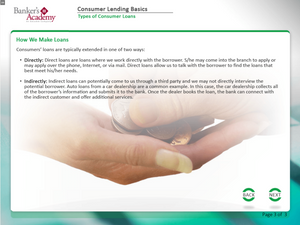 Consumer Lending Basics - eBSI Export Academy