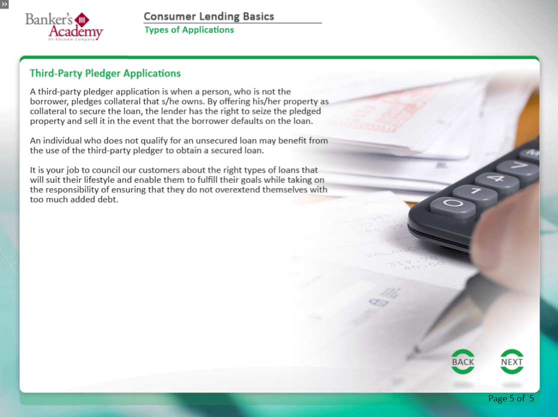 Consumer Lending Basics - eBSI Export Academy