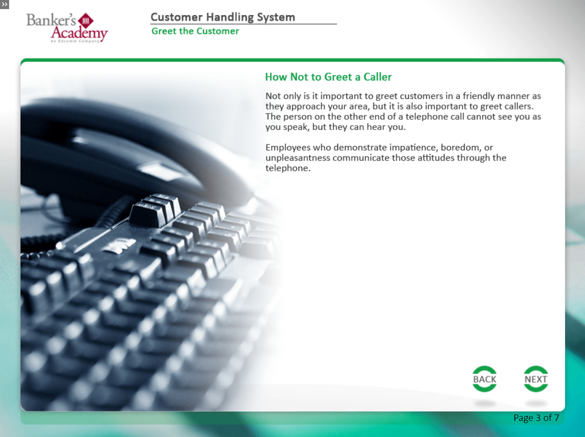 Customer Handling System - eBSI Export Academy
