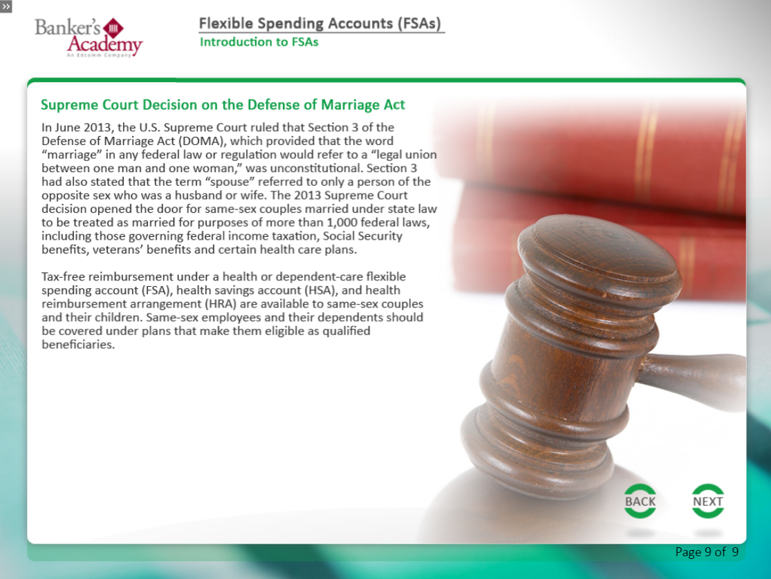Flexible Spending Accounts FSAs - eBSI Export Academy