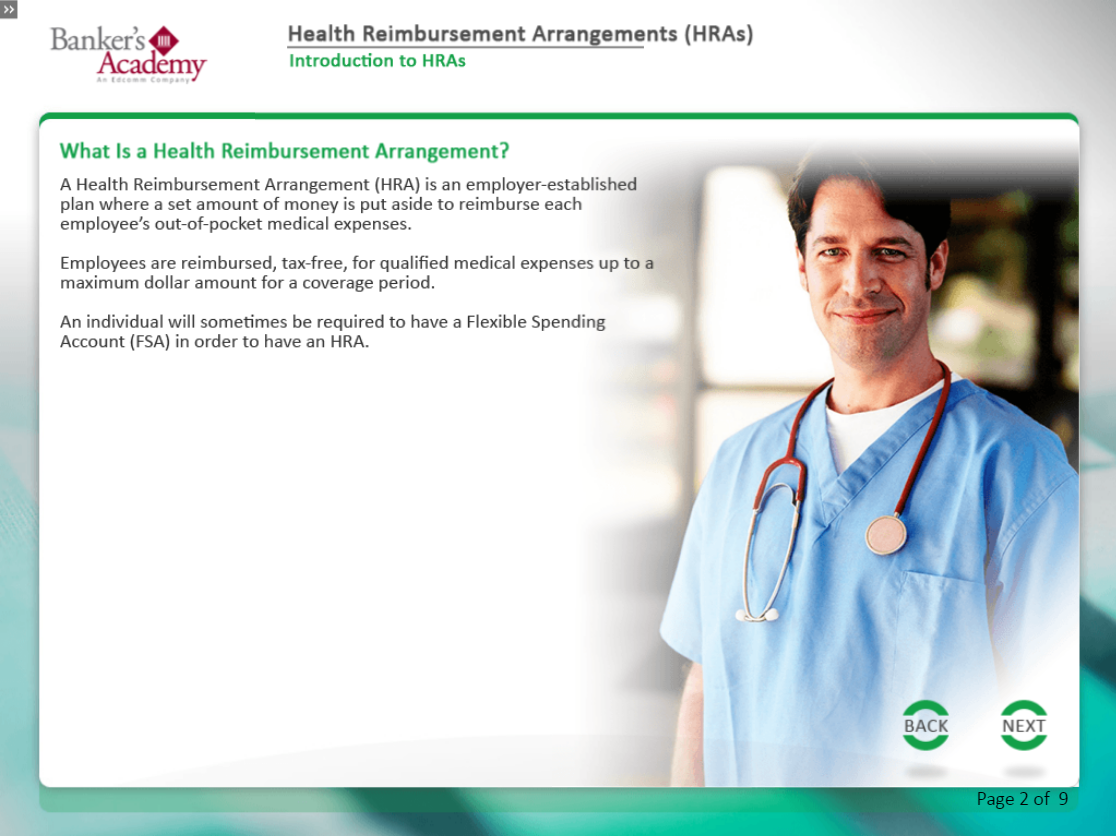 Health Reimbursement Arrangements (HRAs) - eBSI Export Academy